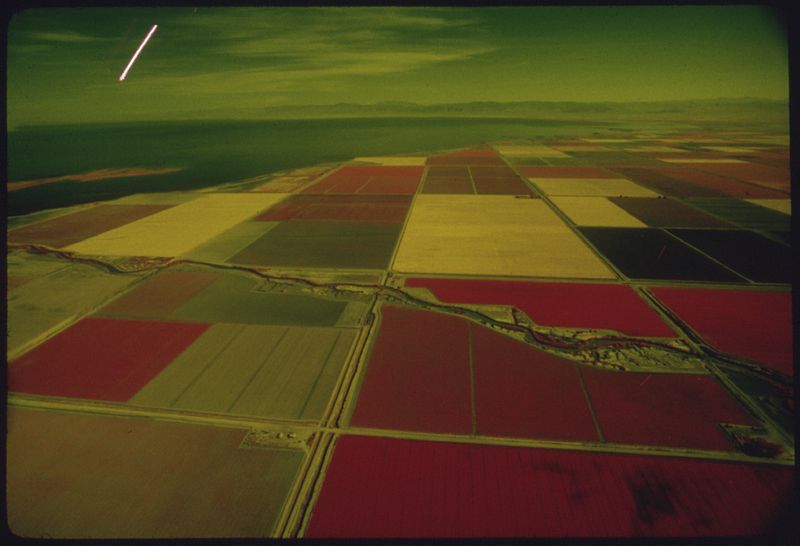Fields in California's Imperial Valley irrigated with Colorado River Water (EPA photograph from Wikimedia Commons).