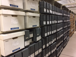 Image of completed boxes of personnel files