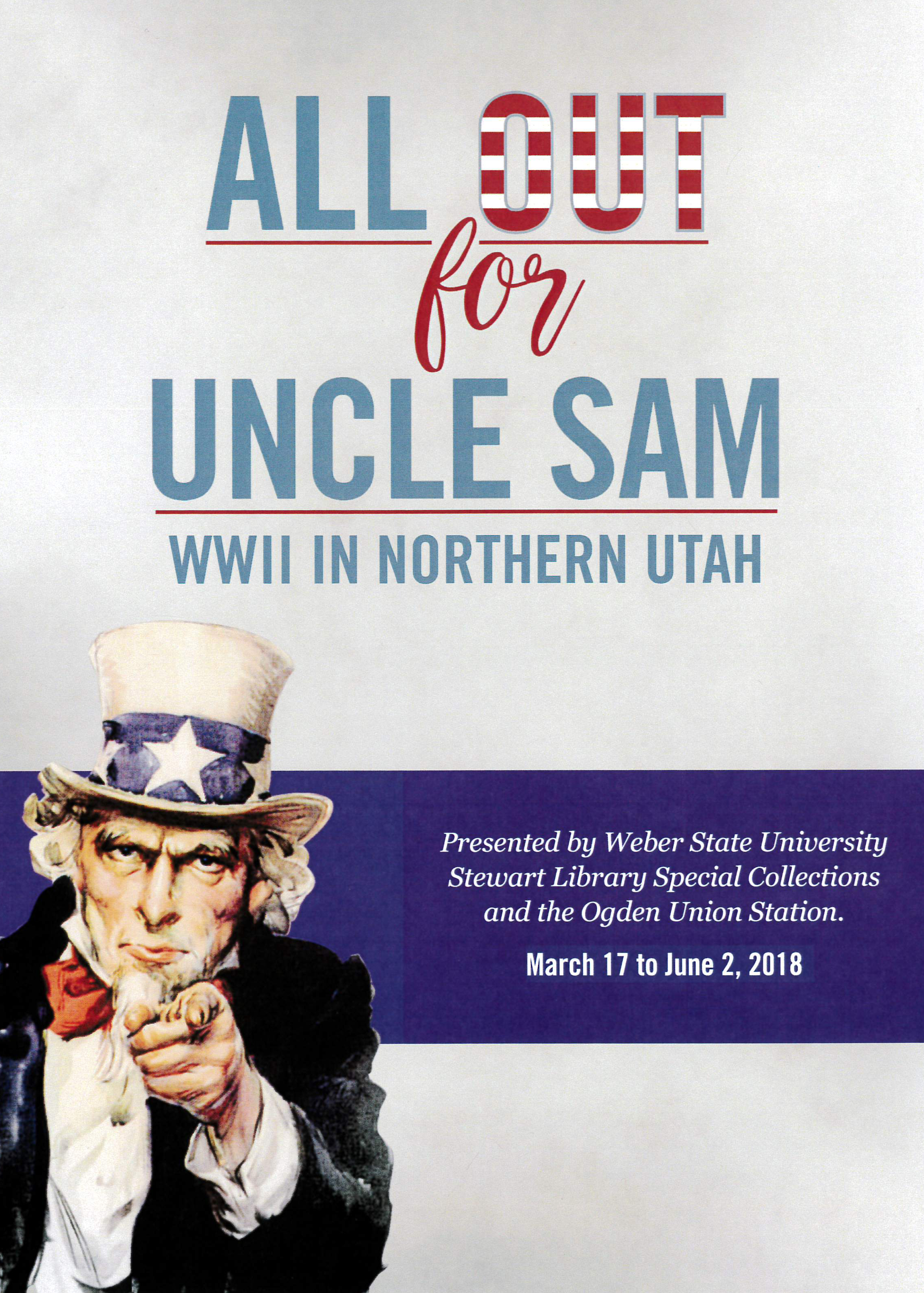 Image of Uncle Sam with details about the exhibit