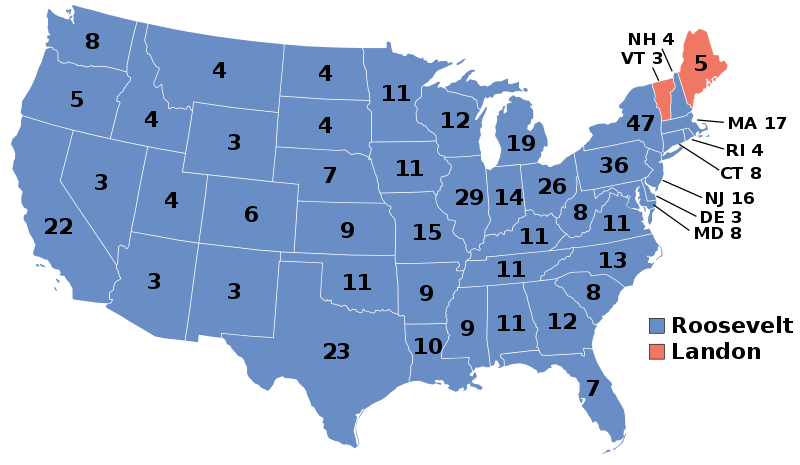 Electoral map from 1936 general election