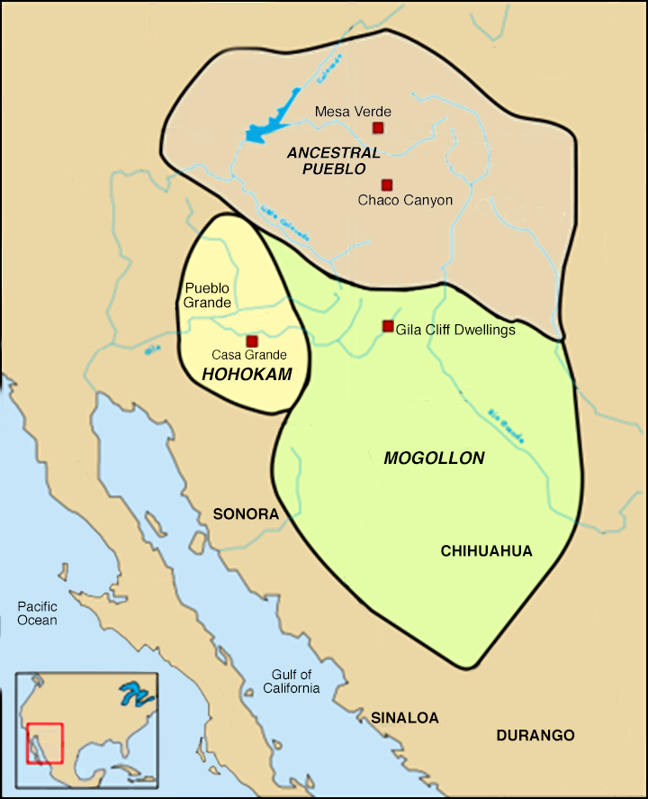 Map of Puebloan territory